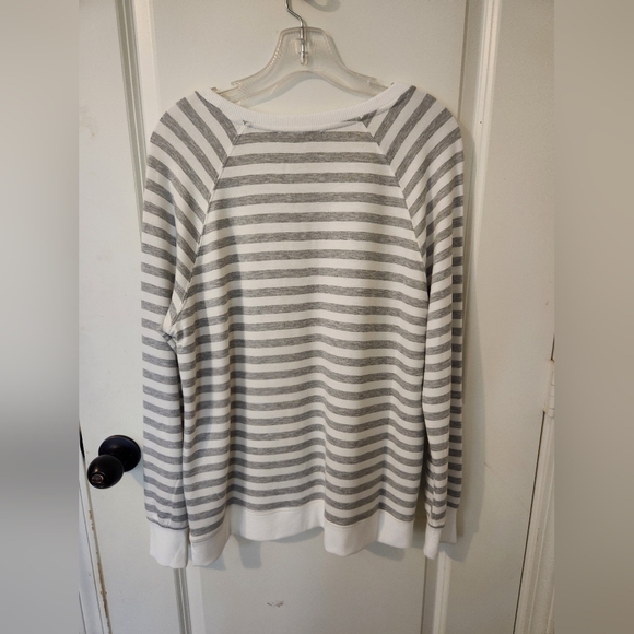 Jane and Delancey striped grey top size M new w/tags - Picture 6 of 6